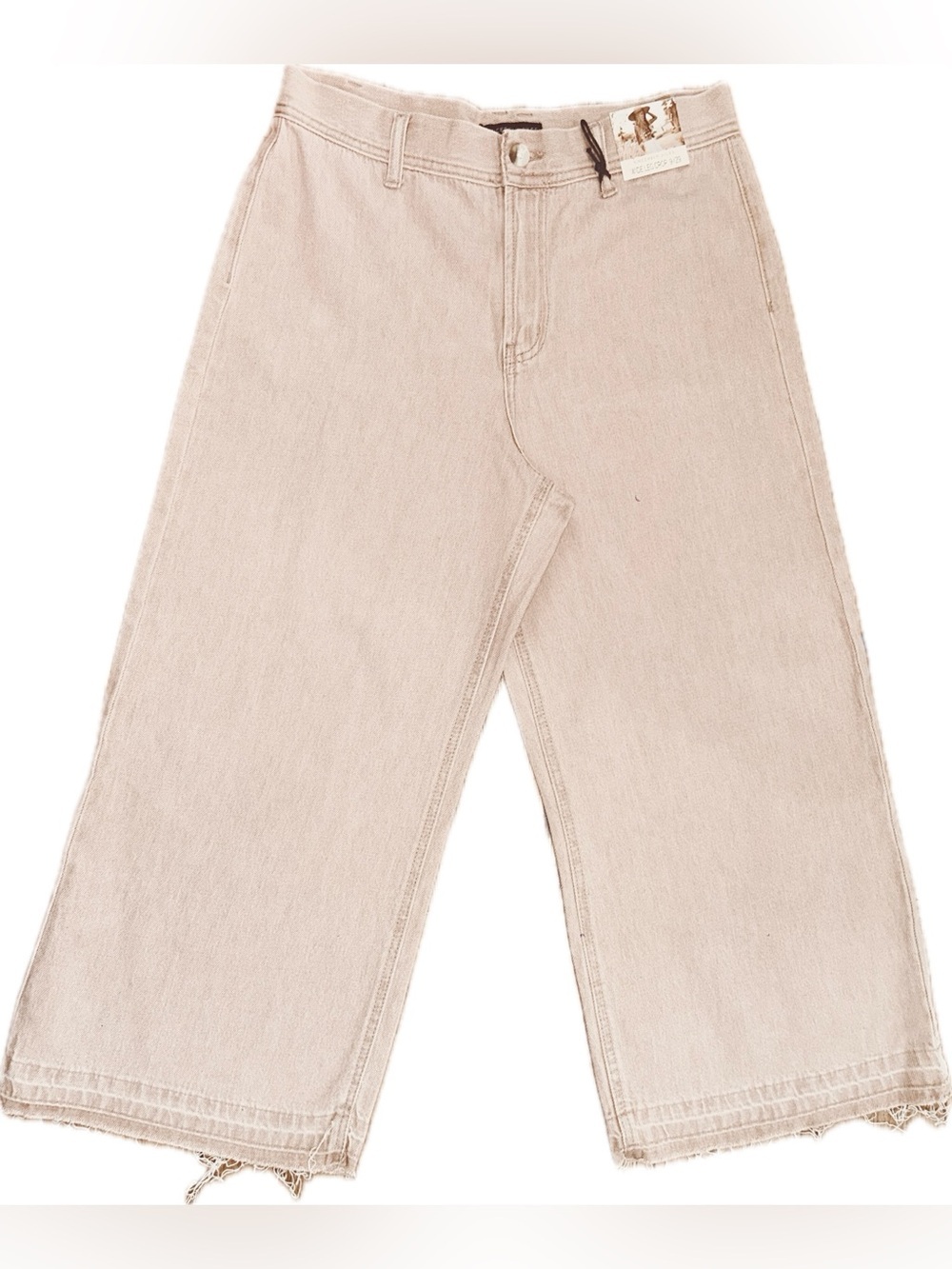 NWT Sincerely Jules SZ 9/29 Pink Salmon colored Cropped Jeans/Waist 29”-32” - Picture 2 of 7